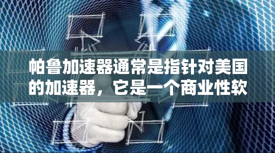 帕鲁加速器通常是指针对美国的加速器，它是一个商业性软件，主要面向美国用户，提供加速技术。由于帕鲁加速器是商业软件，通常不提供免费的口令，而是需要通过官方渠道购买或注册