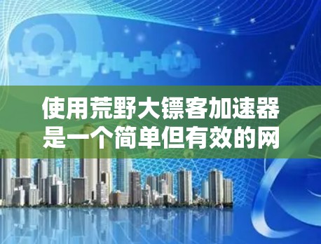 使用荒野大镖客加速器是一个简单但有效的网络加速工具,以下是详细的使用步骤和注意事项