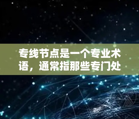 专线节点是一个专业术语，通常指那些专门处理特定业务或任务的节点。具体含义可能包括