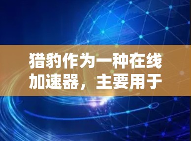猎豹作为一种在线加速器，主要用于在不影响用户网速的情况下快速连接互联网。以下是对猎豹的详细分析和使用指南