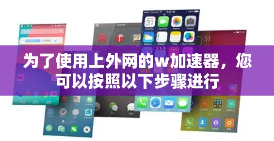 为了使用上外网的w加速器，您可以按照以下步骤进行